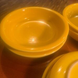Set of 2 Fiesta  Yellow Ceramic 5.5 inch Dessert Bowls